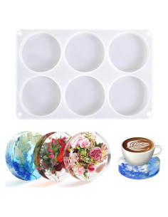 Moldes de Silicona KISREL para Posavasos Redondos 6 Cavidades