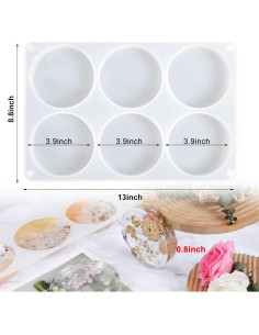 Moldes de Silicona KISREL para Posavasos Redondos 6 Cavidades 2