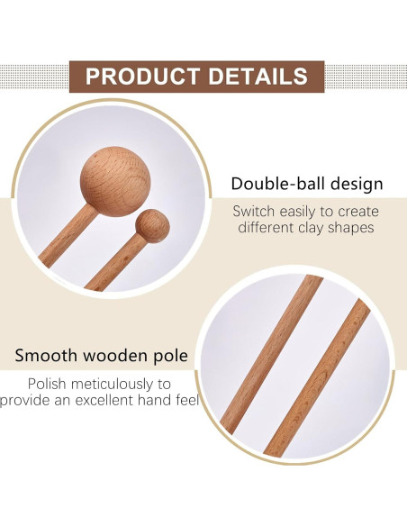 Herramienta de Modelado de Arcilla Xilanyan 34 cm Madera