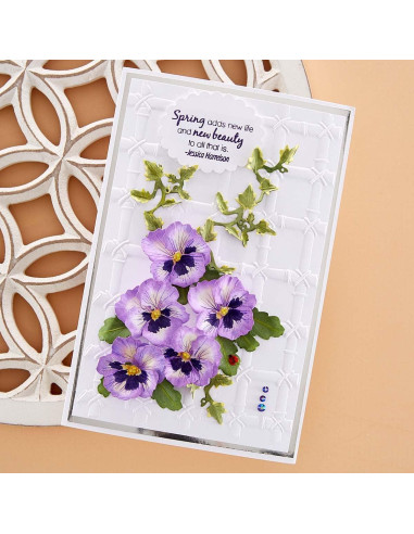 Carpeta de Embossing 3D Spellbinders Trellis de Bambú 13.97 cm