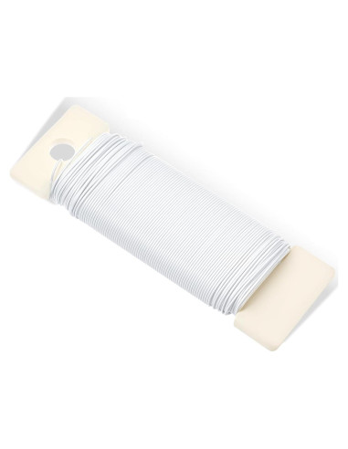 Alambre Floral Blanco 22 Calibre Tweruna 35m para Manualidades