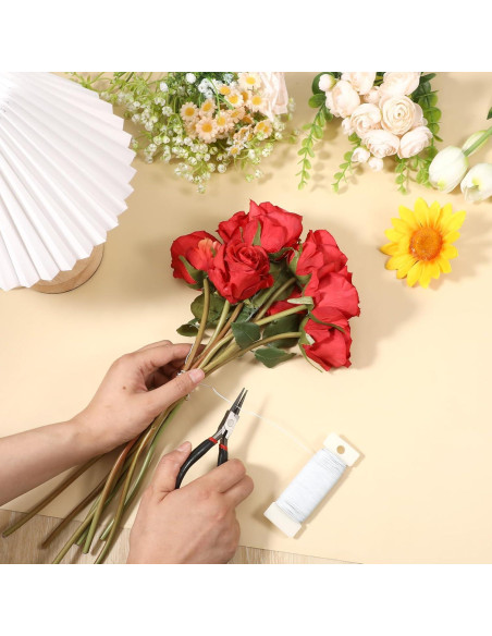 Alambre Floral Blanco 22 Calibre Tweruna 35m para Manualidades