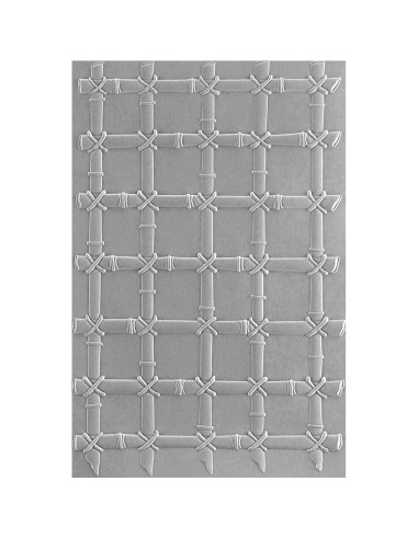 Carpeta de Embossing 3D Spellbinders Trellis de Bambú 13.97 cm