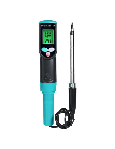 Medidor de Suelo Digital 2-en-1 Landtek EC y Temperatura