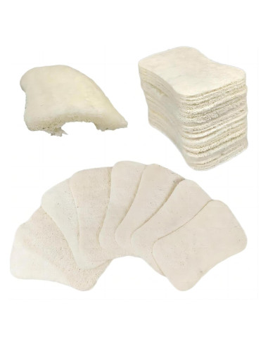 Paquete de 50 Esponjas de Lufa Natural ENLAYER 12.5x8cm