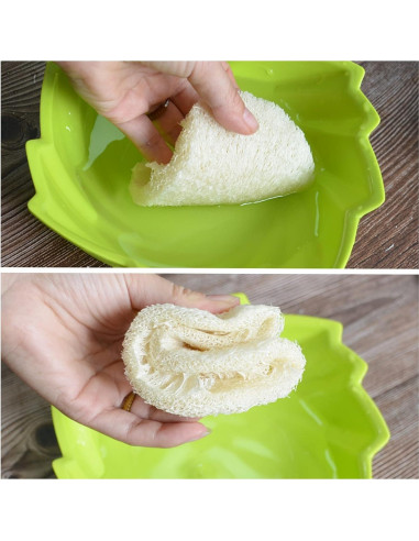 Paquete de 50 Esponjas de Lufa Natural ENLAYER 12.5x8cm