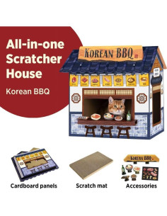 Casa Rascadora para Gatos SMILE PAWS 32x50x52cm Resistente 2