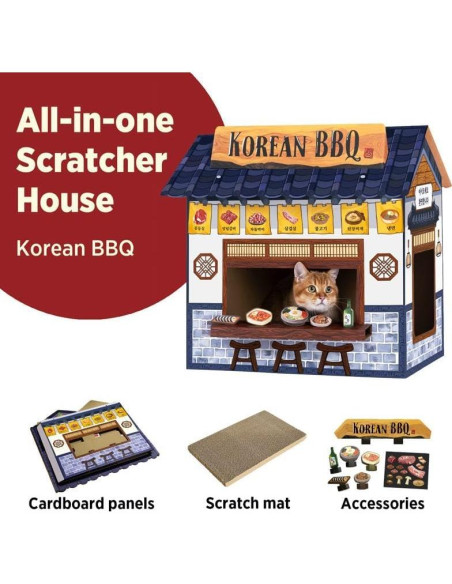 Casa Rascadora para Gatos SMILE PAWS 32x50x52cm Resistente