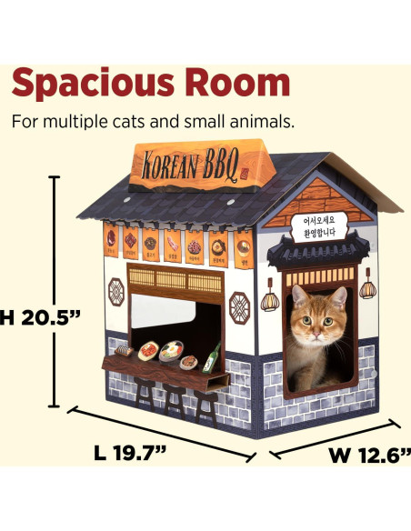 Casa Rascadora para Gatos SMILE PAWS 32x50x52cm Resistente