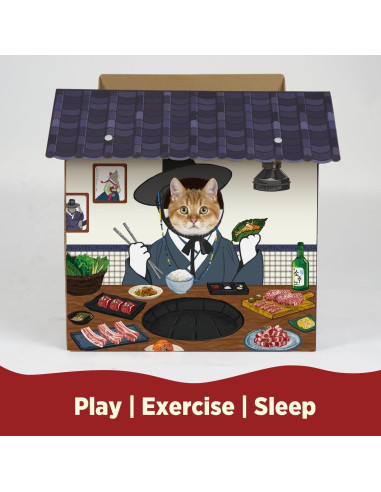 Casa Rascadora para Gatos SMILE PAWS 32x50x52cm Resistente