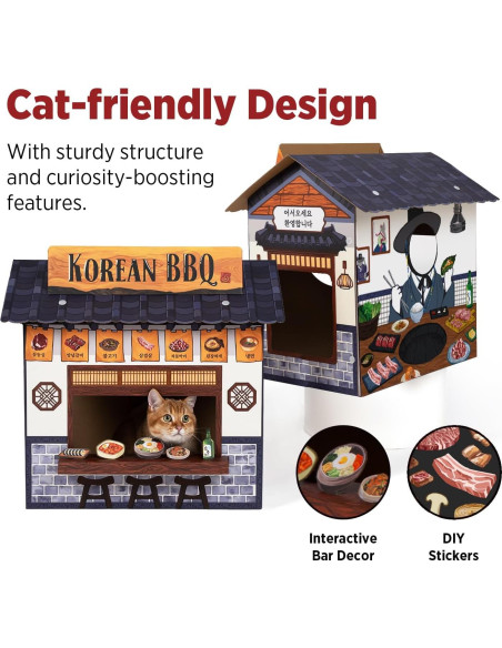 Casa Rascadora para Gatos SMILE PAWS 32x50x52cm Resistente