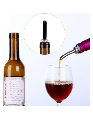 60 Cubiertas de Goma Negras para Vertedores de Licor FOCCTS