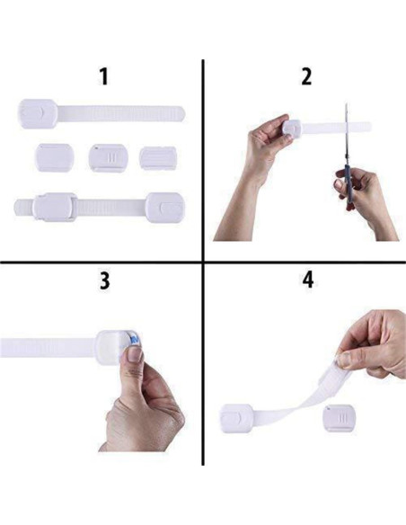 Bloqueos de Seguridad para Niños EYAKEG - Paquete de 4, Adhesivo