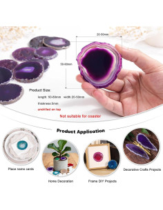 Conjunto de 10 Rodajas de Ágata Multicolor Rockcloud 3-8 cm 2