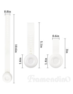 Asas para Levantar Tapa Inodoro Framendino - 4 Paquete Blanco 2