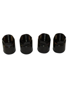 Juego de 4 Tuercas TPMS Muzzys Negras de Aluminio Universal