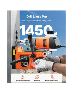 Taladro Magnético VEVOR 1450W 4,06 cm Velocidad Variable 2