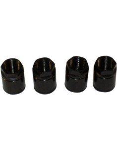 Juego de 4 Tuercas TPMS Muzzys Negras de Aluminio Universal 2