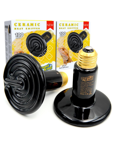 Emisor de Calor Cerámico 100W ReptiKing para Reptiles y Anfibios