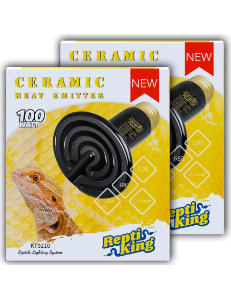 Emisor de Calor Cerámico 100W ReptiKing para Reptiles y Anfibios