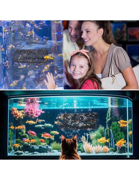 Hamaca y túnel para peces Betta LLOUSSAK - Negro 10x4.2 cm