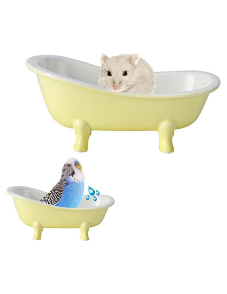 Cama de Cerámica Amarilla para Hámster y Pequeños Animales