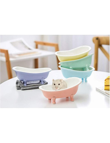 Cama de Cerámica Amarilla para Hámster y Pequeños Animales