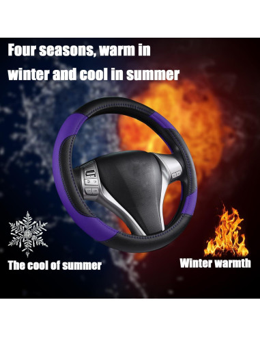 Funda de Volante BELOMI de Cuero 38 cm Antideslizante