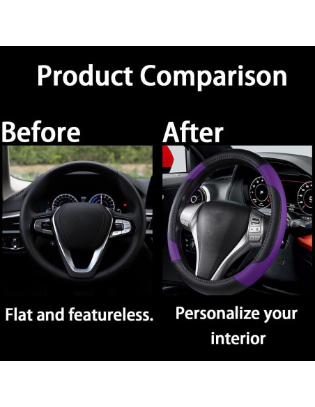 Funda de Volante BELOMI de Cuero 38 cm Antideslizante