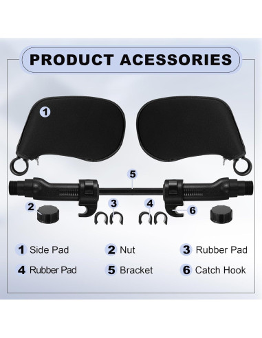 Almohada Reposacabezas Ajustable BBTO para Coche - Soporte 360