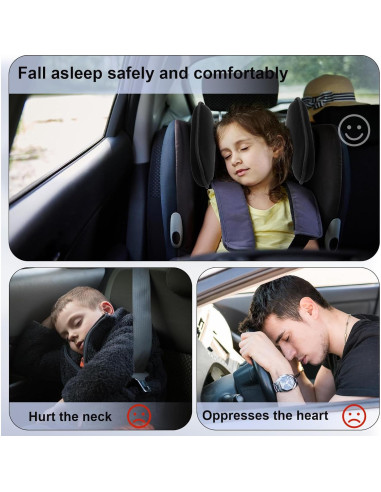 Almohada Reposacabezas Ajustable BBTO para Coche - Soporte 360