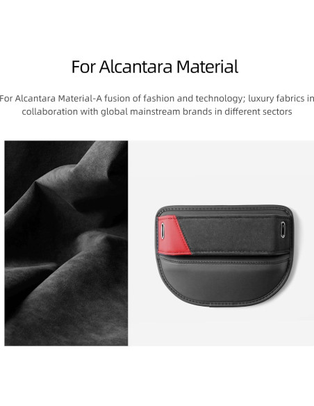 Caja de Almacenamiento Lateral para Asiento de Coche BETTERHUMZ Rojo Negro