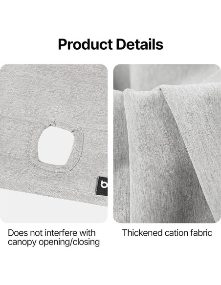 Funda Antisuciedad Beberoad para Carrito de Mascotas Gris T3/T4/X2/X3