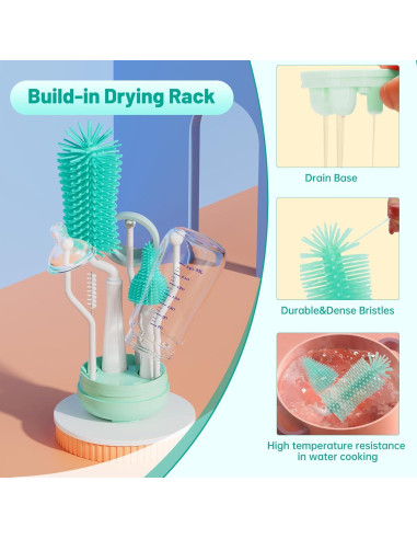 Kit de limpieza de biberones Koumolar 6 piezas verde