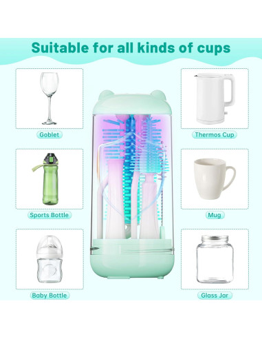 Kit de limpieza de biberones Koumolar 6 piezas verde