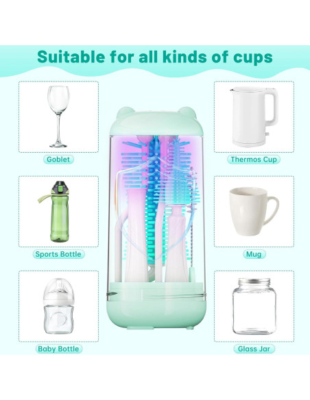 Kit de limpieza de biberones Koumolar 6 piezas verde