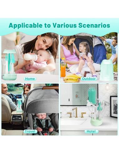 Kit de limpieza de biberones Koumolar 6 piezas verde