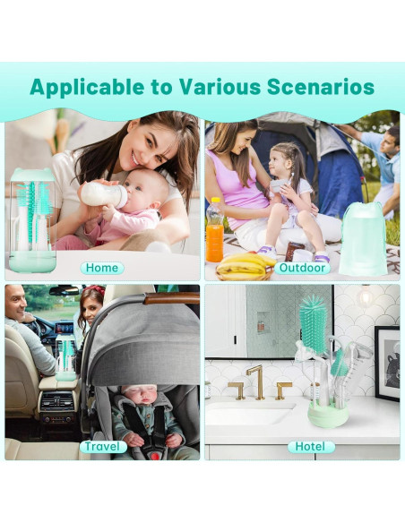 Kit de limpieza de biberones Koumolar 6 piezas verde