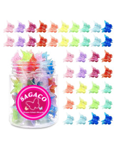Mini Pinzas de Mariposa SAGACO - 50 Piezas Color Neón