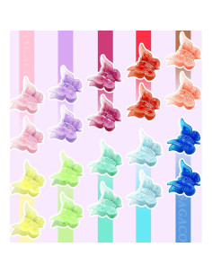 Mini Pinzas de Mariposa SAGACO - 50 Piezas Color Neón 2
