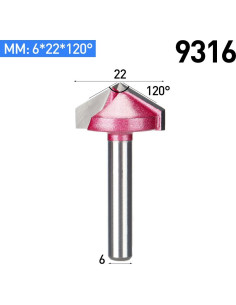 Broca en V HUHAO 120 Grados Carburo para CNC 3D 2
