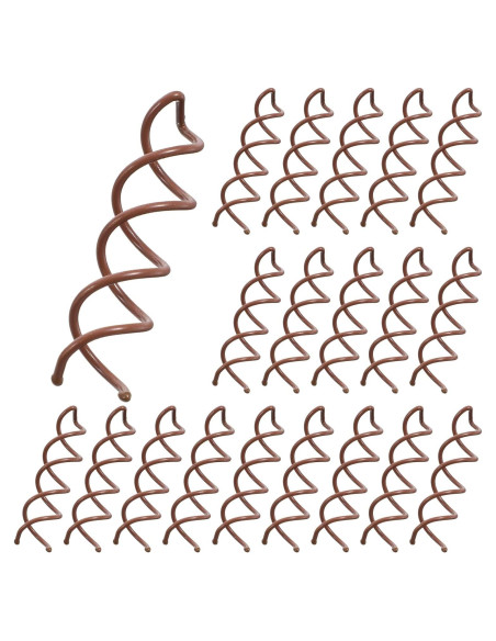 20 Pasadores de Cabello en Espiral Molain - Color Marrón