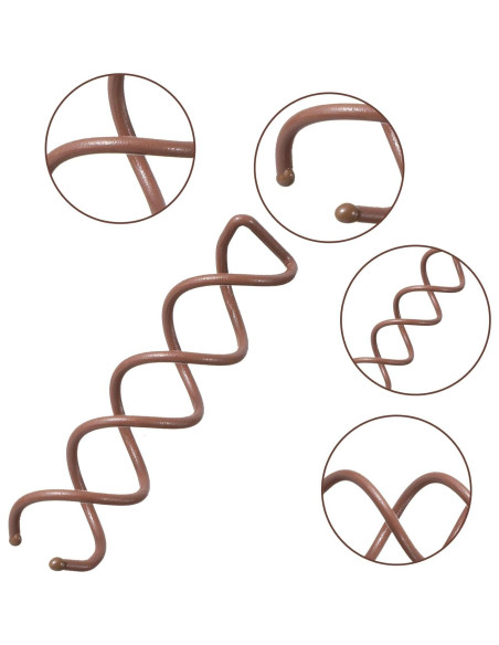 20 Pasadores de Cabello en Espiral Molain - Color Marrón