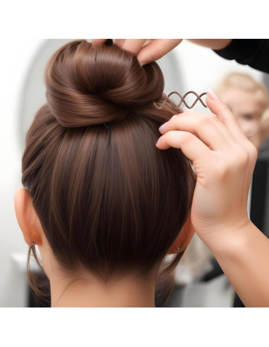 20 Pasadores de Cabello en Espiral Molain - Color Marrón