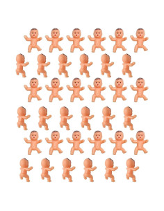 36 Mini Bebés de Plástico JIAKAI para Baby Shower Decoración