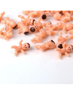 36 Mini Bebés de Plástico JIAKAI para Baby Shower Decoración 2