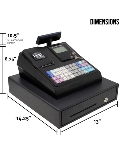 Caja Registradora Nadex CR360 Compacta 50 Departamentos