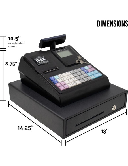 Caja Registradora Nadex CR360 Compacta 50 Departamentos