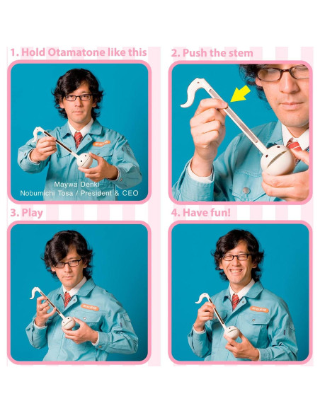 Otamatone Regular Fresa + Estuche Protector Rojo - Instrumento Musical