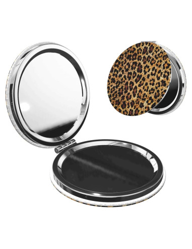 Espejo de Viaje Plegable Keluki Doble Cara 6.6 cm Leopardo